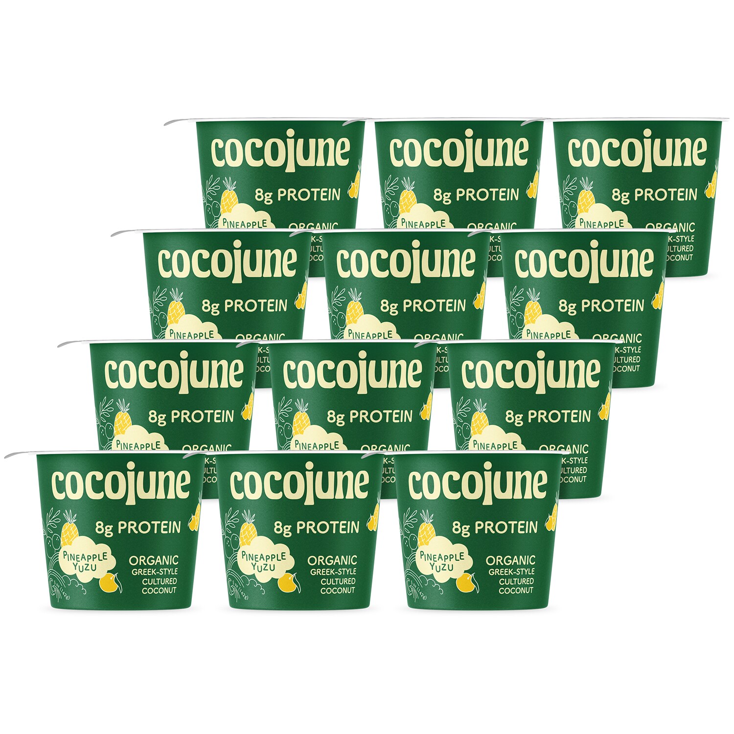 Cocojune Organic Cultured Coconut Yogurt, Pineapple Yuzu