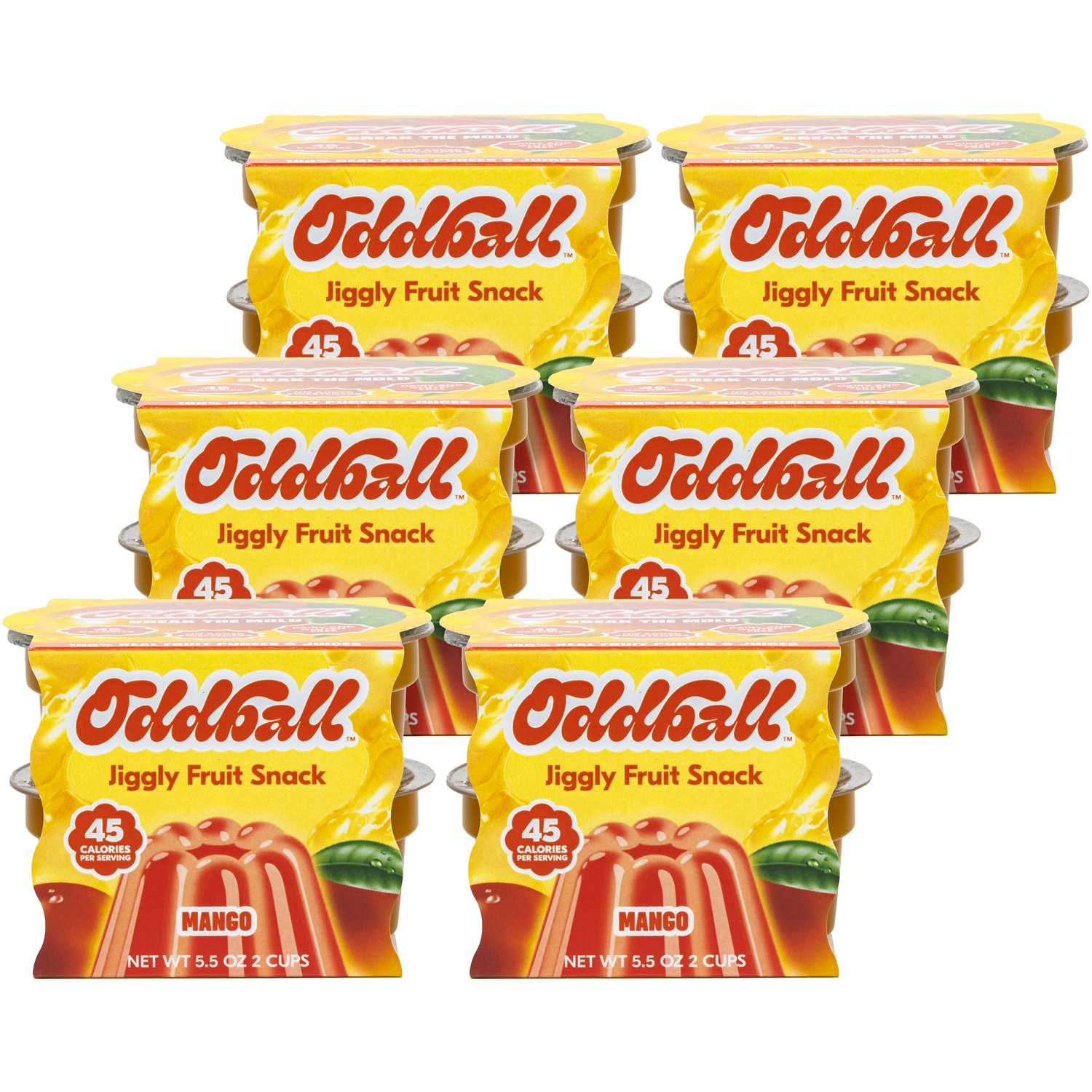 Oddball Jiggly Fruit Snack, Mango