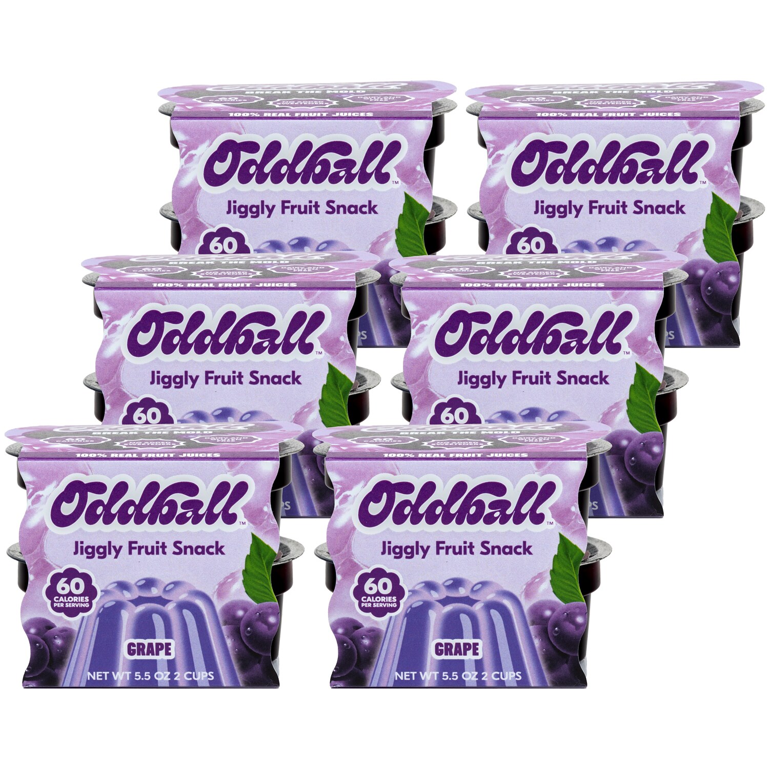 Oddball Jiggly Fruit Snack, Grape