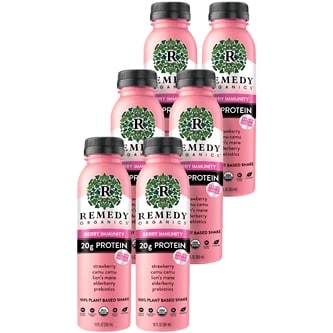 Remedy Organics 100% Plant Based Shake, Berry Immunity, Case