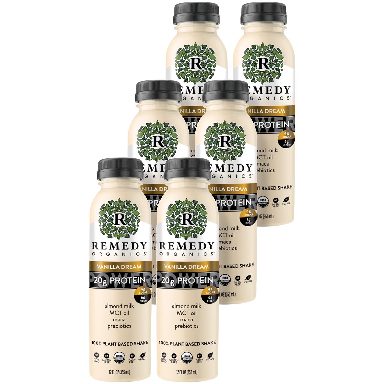 Remedy Organics 100% Plant Based Shake, Vanilla Dream, Case