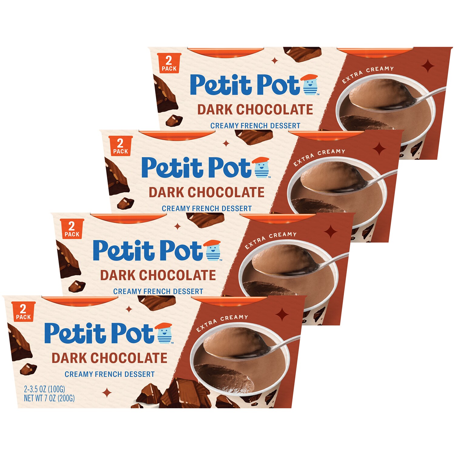 Petit Pot French Pudding Paper Cups, Dark Chocolate, Case