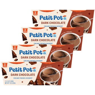 Petit Pot French Pudding Paper Cups, Dark Chocolate, Case