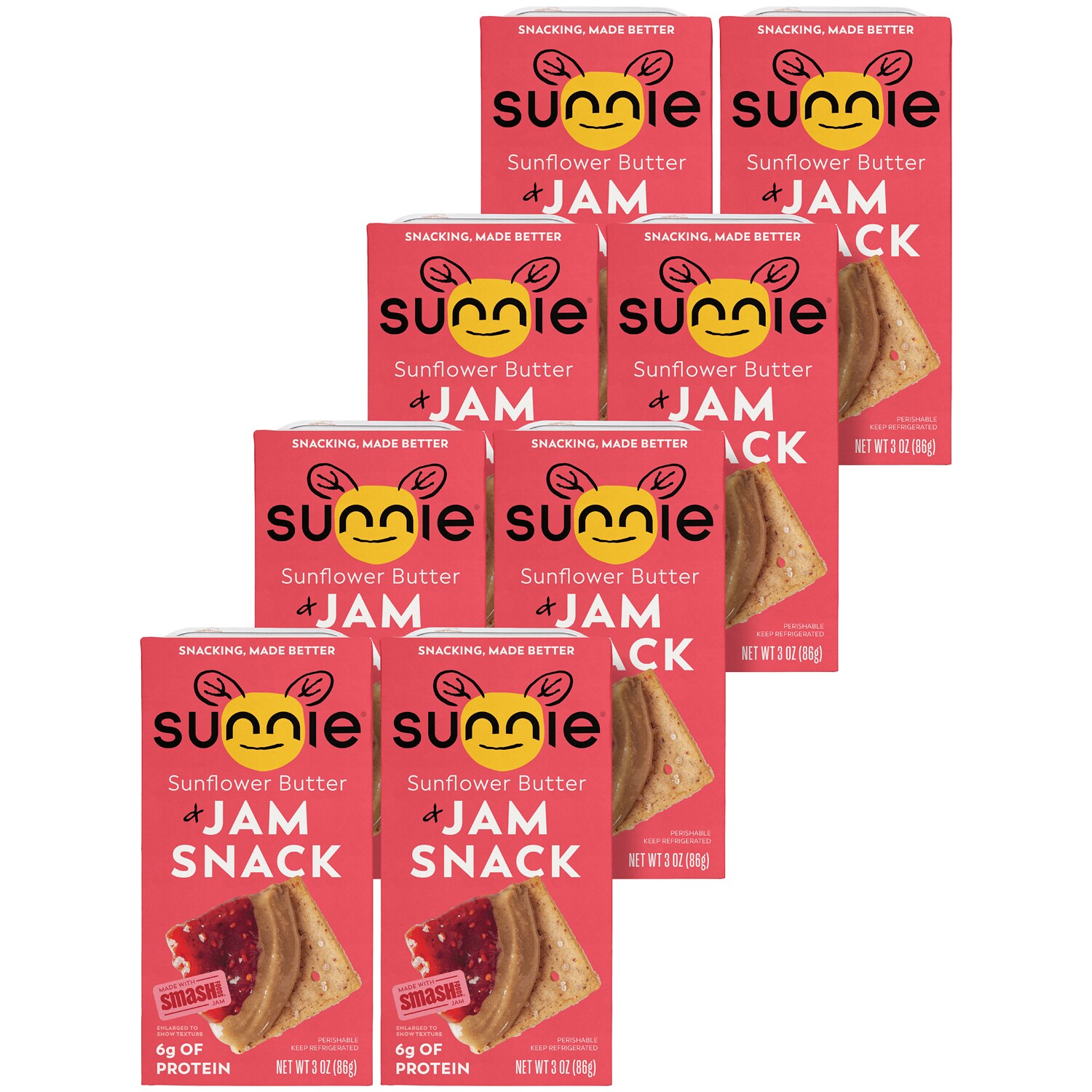 Sunnie Jam Snack, Sunflower Butter, Case
