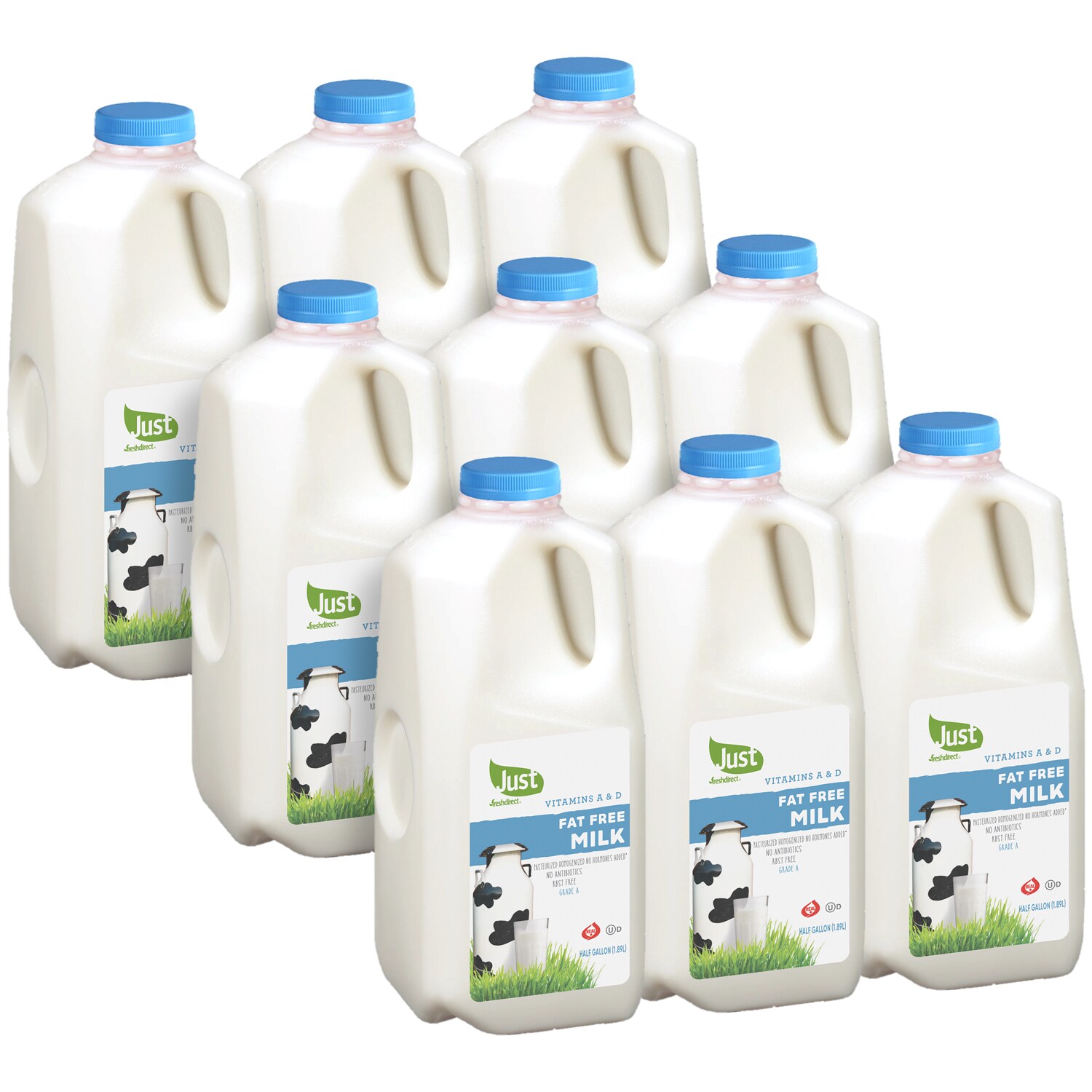 Just FreshDirect Fat Free Milk, Cartons