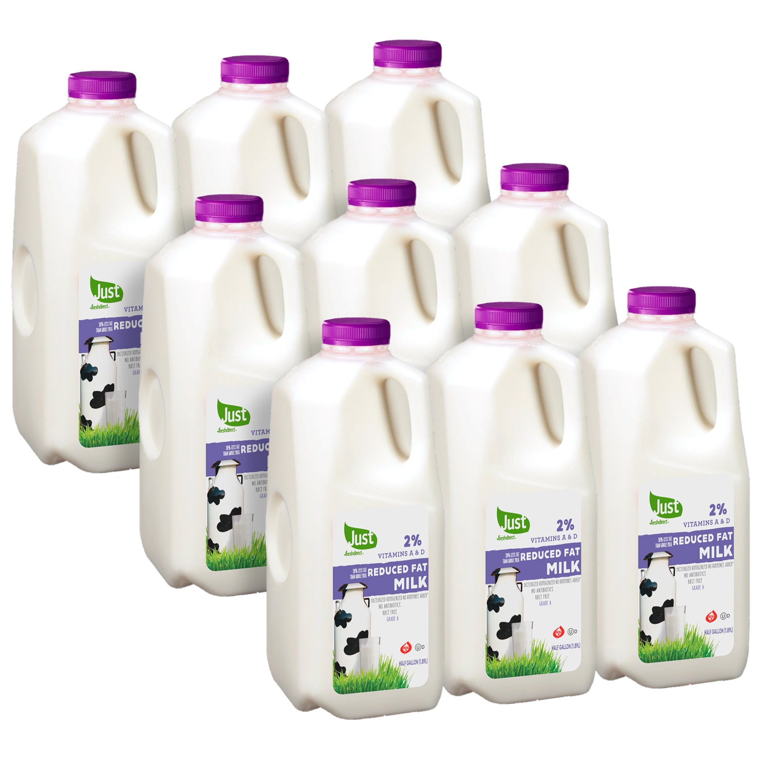 Just FreshDirect 2% Reduced Fat Milk, Cartons