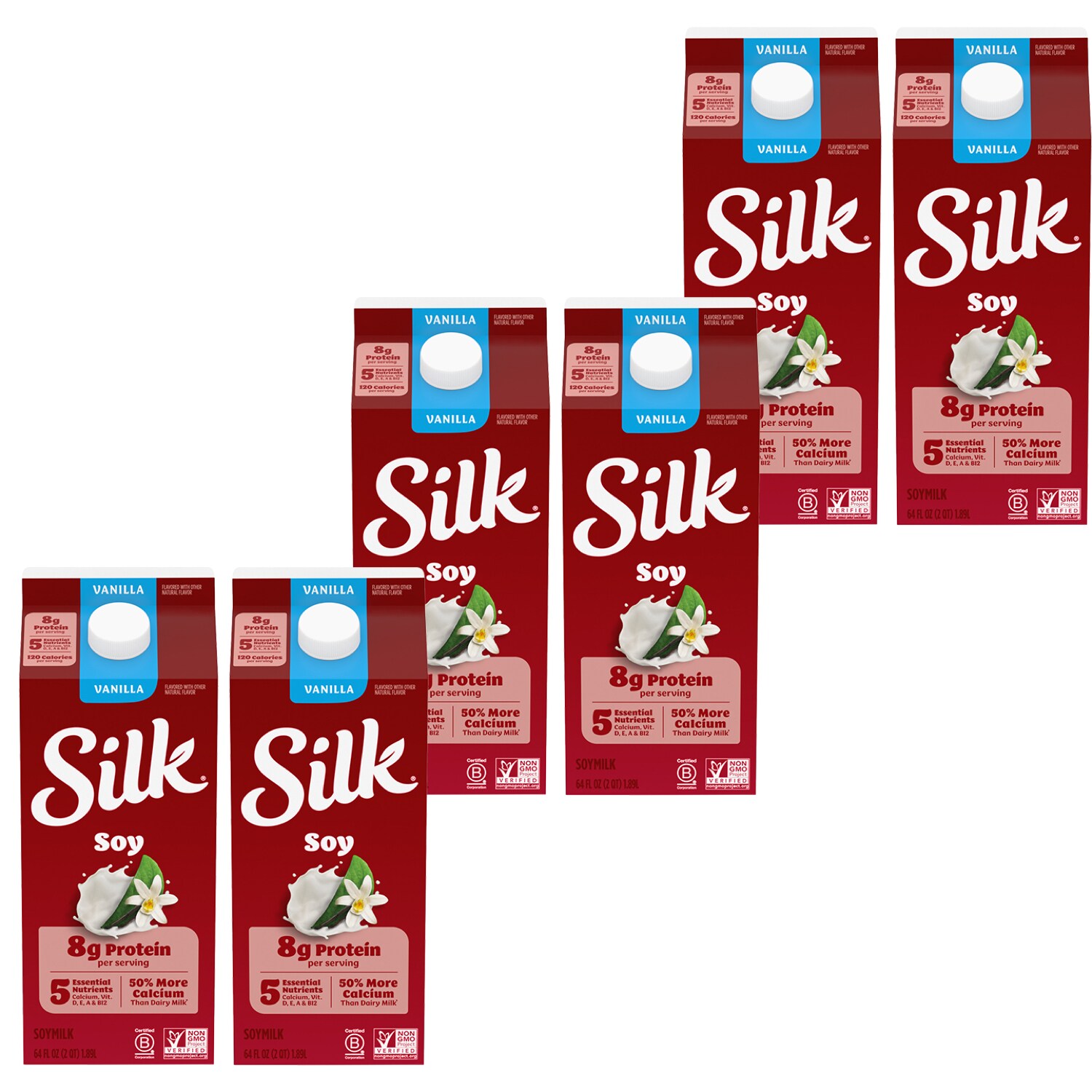 Silk Soymilk, Vanilla, Cartons