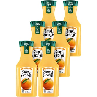 Simply Orange Original Juice, Pulp Free, Plastic Bottles