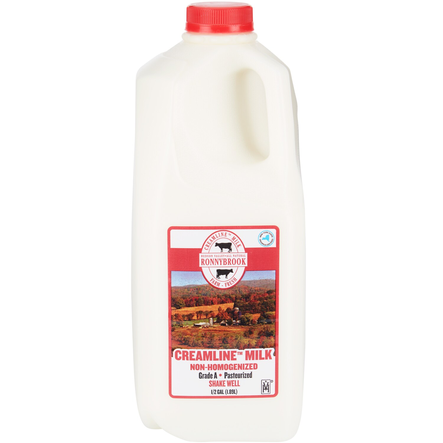 Ronnybrook All Natural Creamline Milk, Plastic Bottle