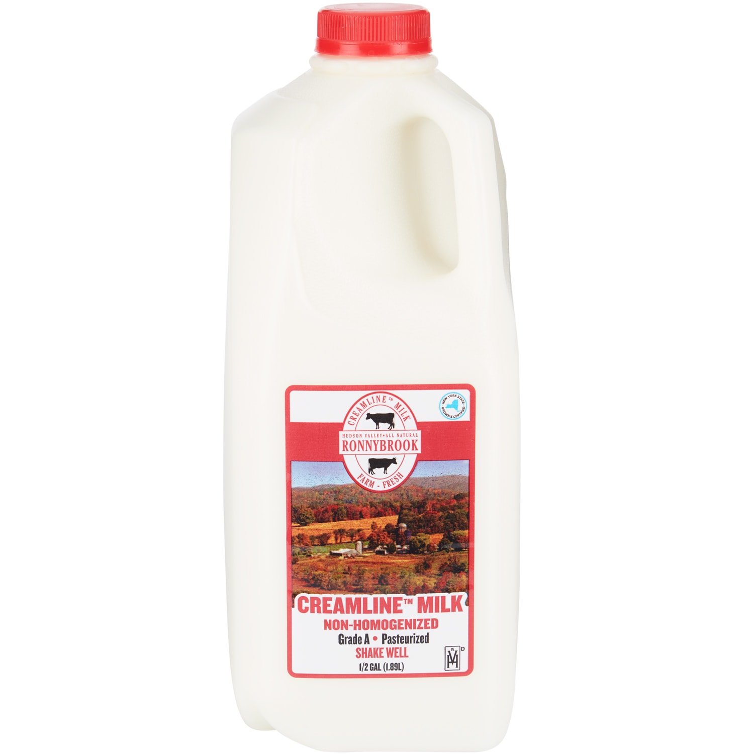 Ronnybrook All Natural Creamline Milk, Plastic Bottle