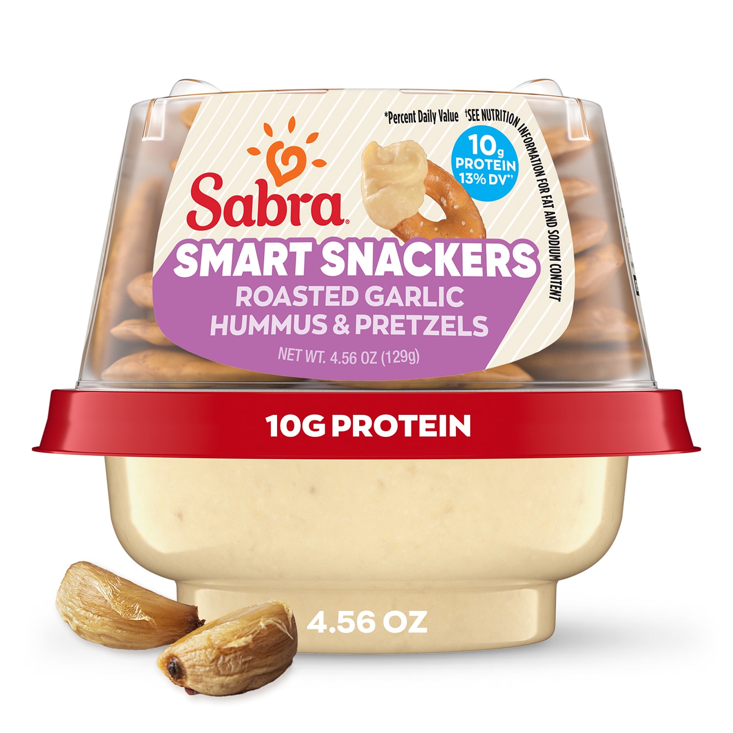 Sabra Snackers, Roasted Garlic Hummus & Pretzels