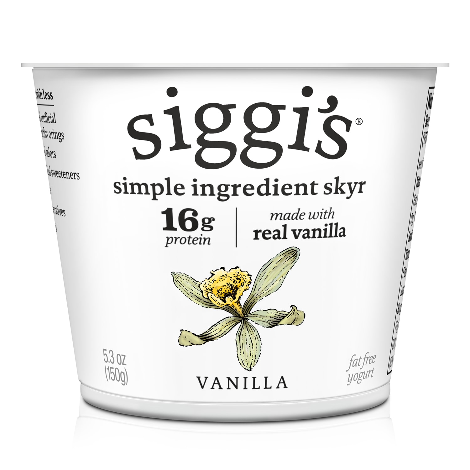 Siggi's Skyr Icelandic-Style Strained Non-Fat Yogurt, Vanilla