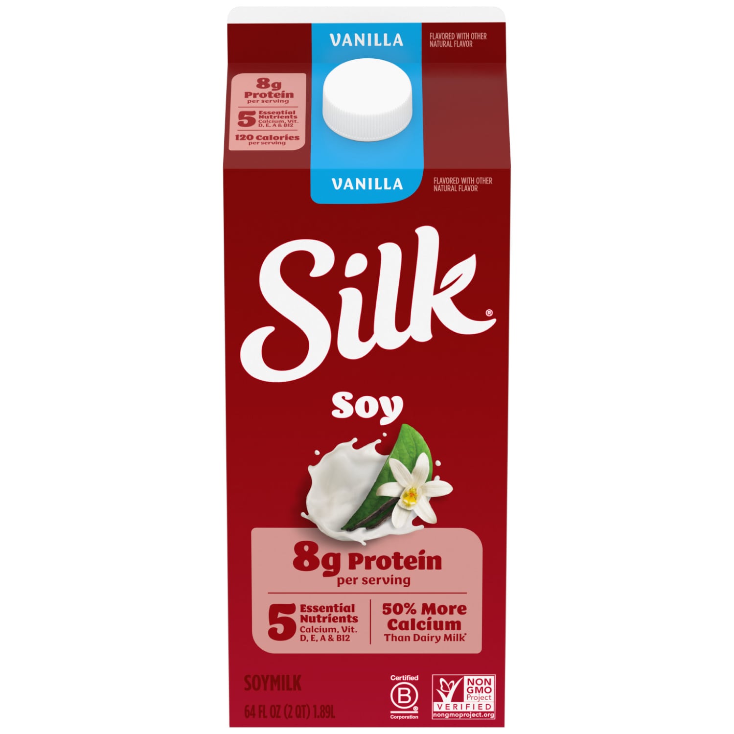 Silk Soymilk, Vanilla, Carton