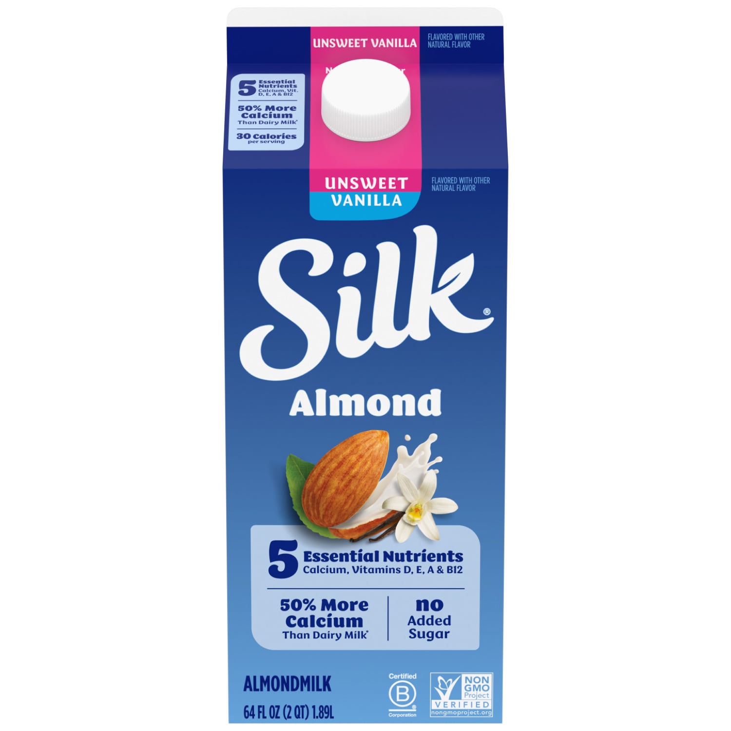 Silk Almondmilk, Unsweetened Vanilla, Carton