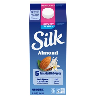 Silk Almondmilk, Unsweetened Vanilla, Carton