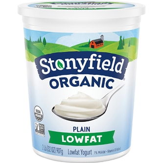 Stonyfield Organic Smooth and Creamy Lowfat Yogurt, Plain