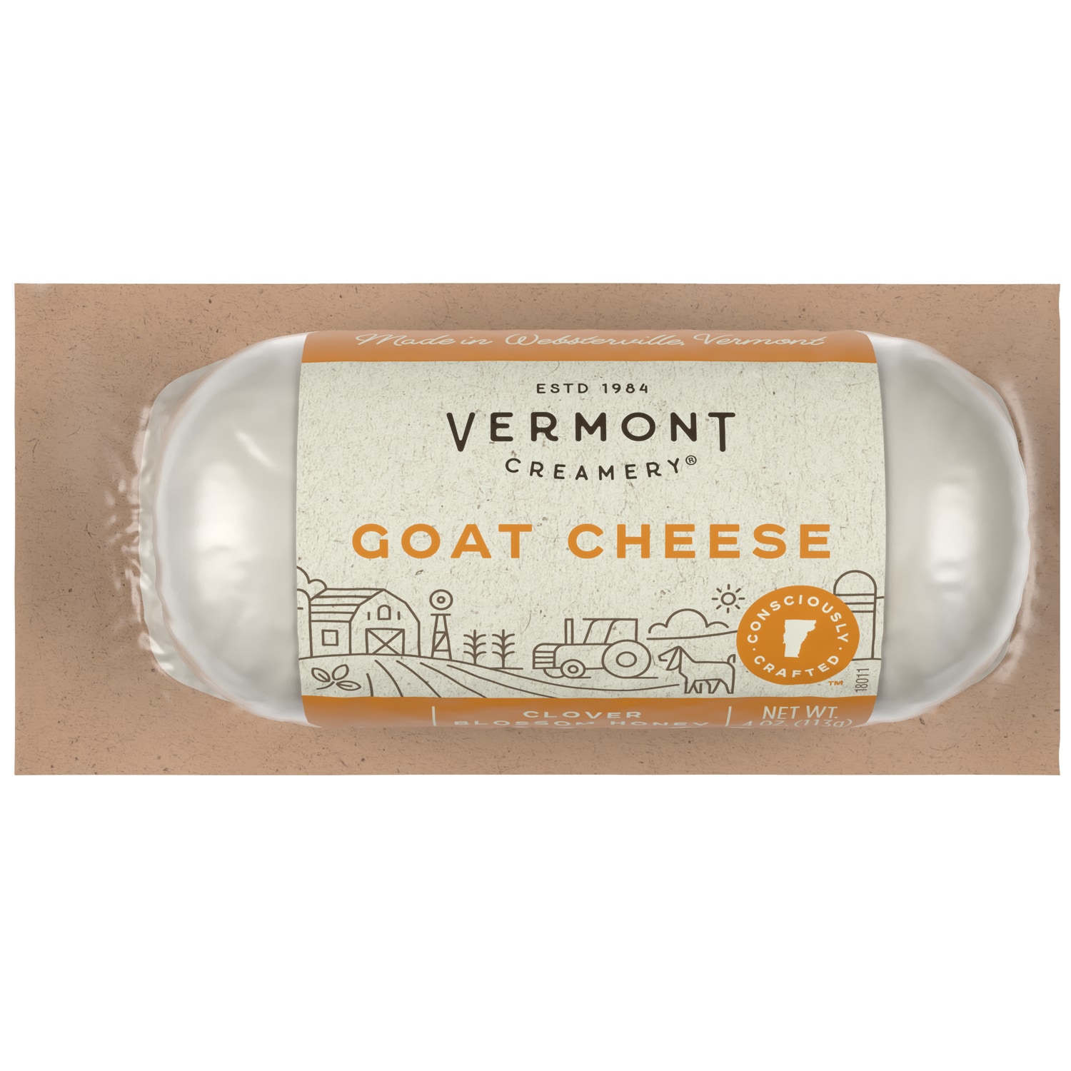 Vermont Creamery Clover Blossom Honey Goat Cheese Log