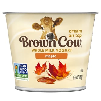 Brown Cow Smooth and Creamy Cream Top Yogurt, Maple