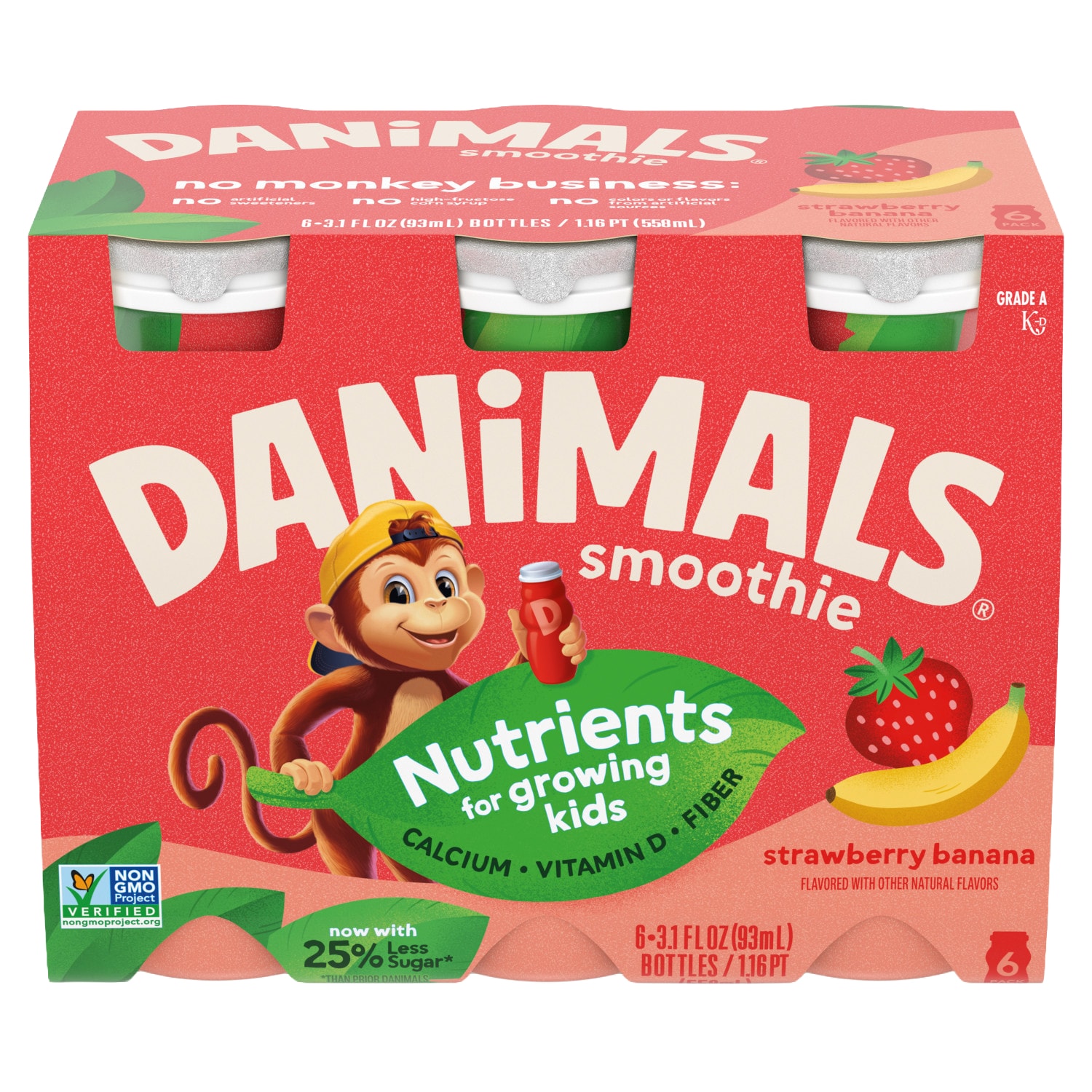 Danimals Smoothie, Strawberry & Banana