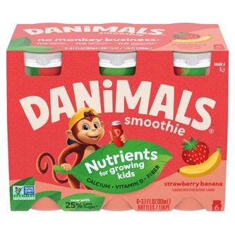 Danimals Smoothie, Strawberry & Banana