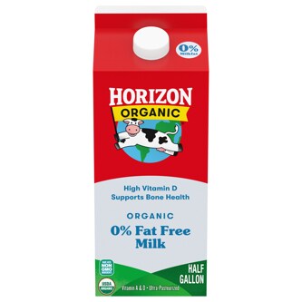 Horizon Organic Fat Free Milk, Carton