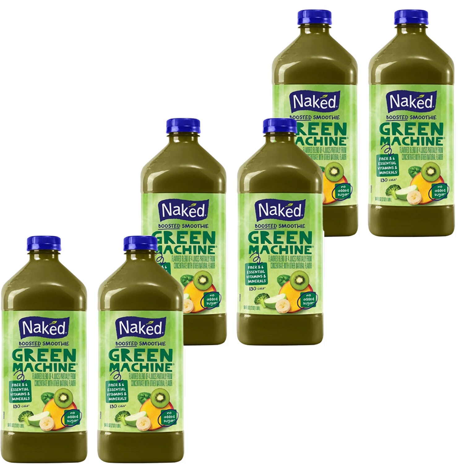 Naked Juice 100% Juice Smoothie, Green Machine, Plastic Bottles