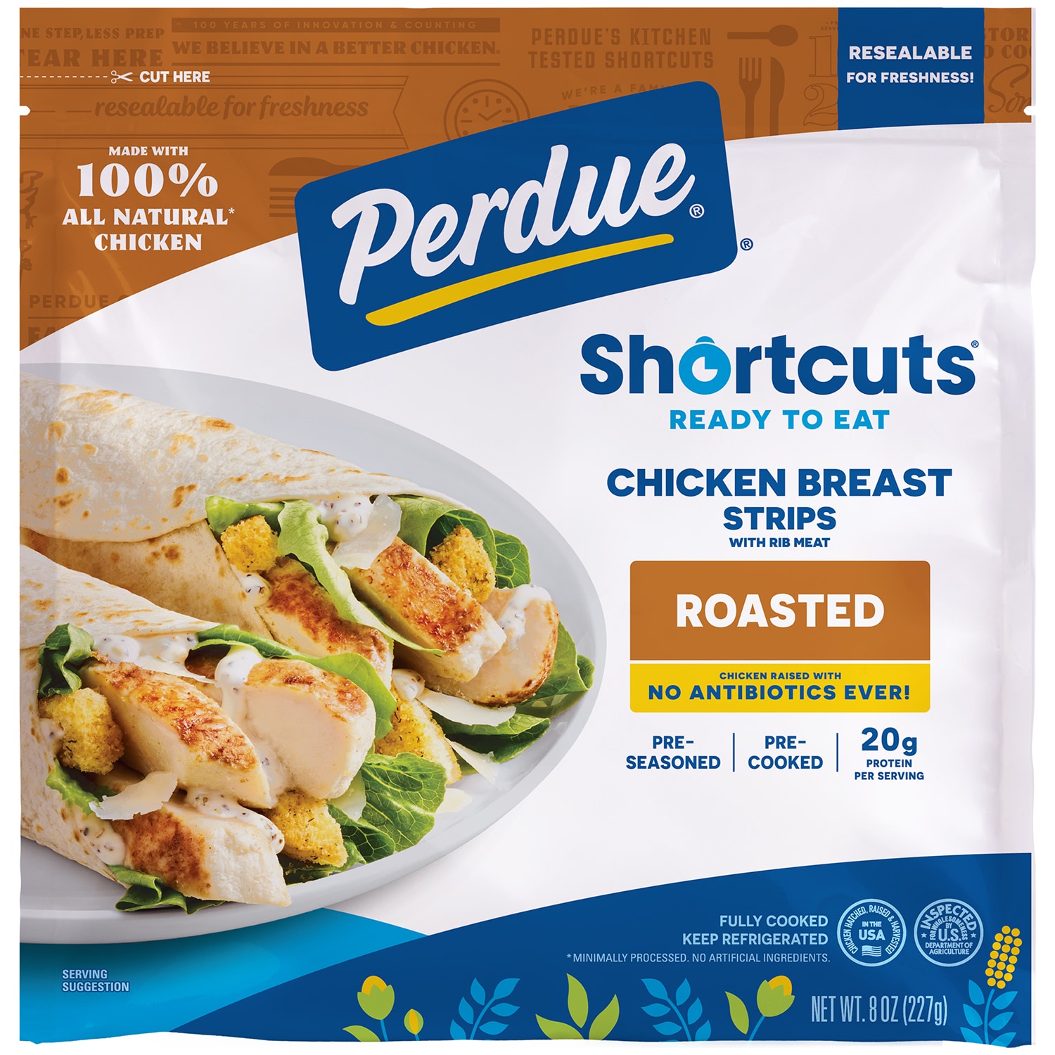 Perdue Shortcuts Ready to Eat Chicken Breast Strips, Roasted