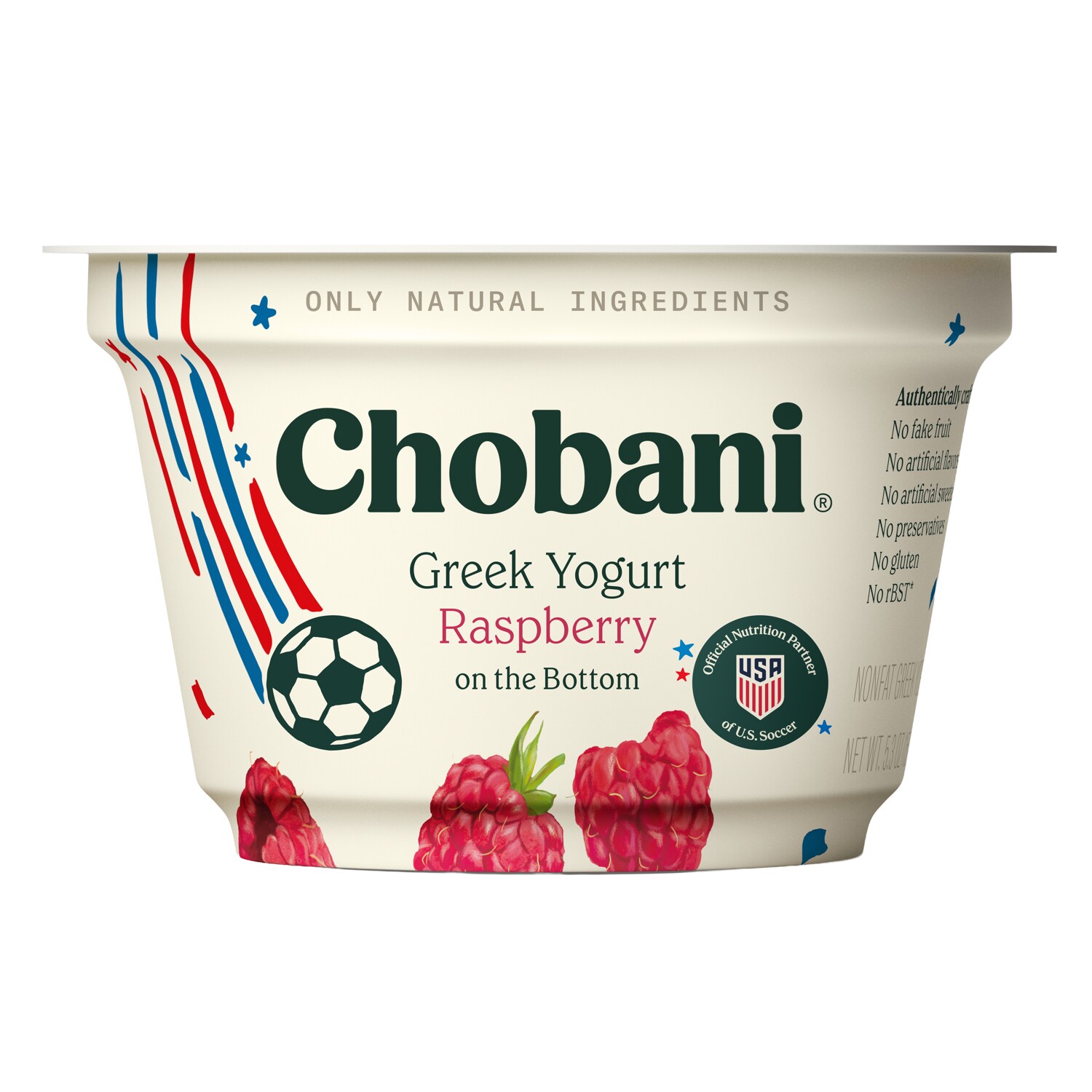 Chobani Non-Fat Greek Yogurt, Raspberry on the Bottom