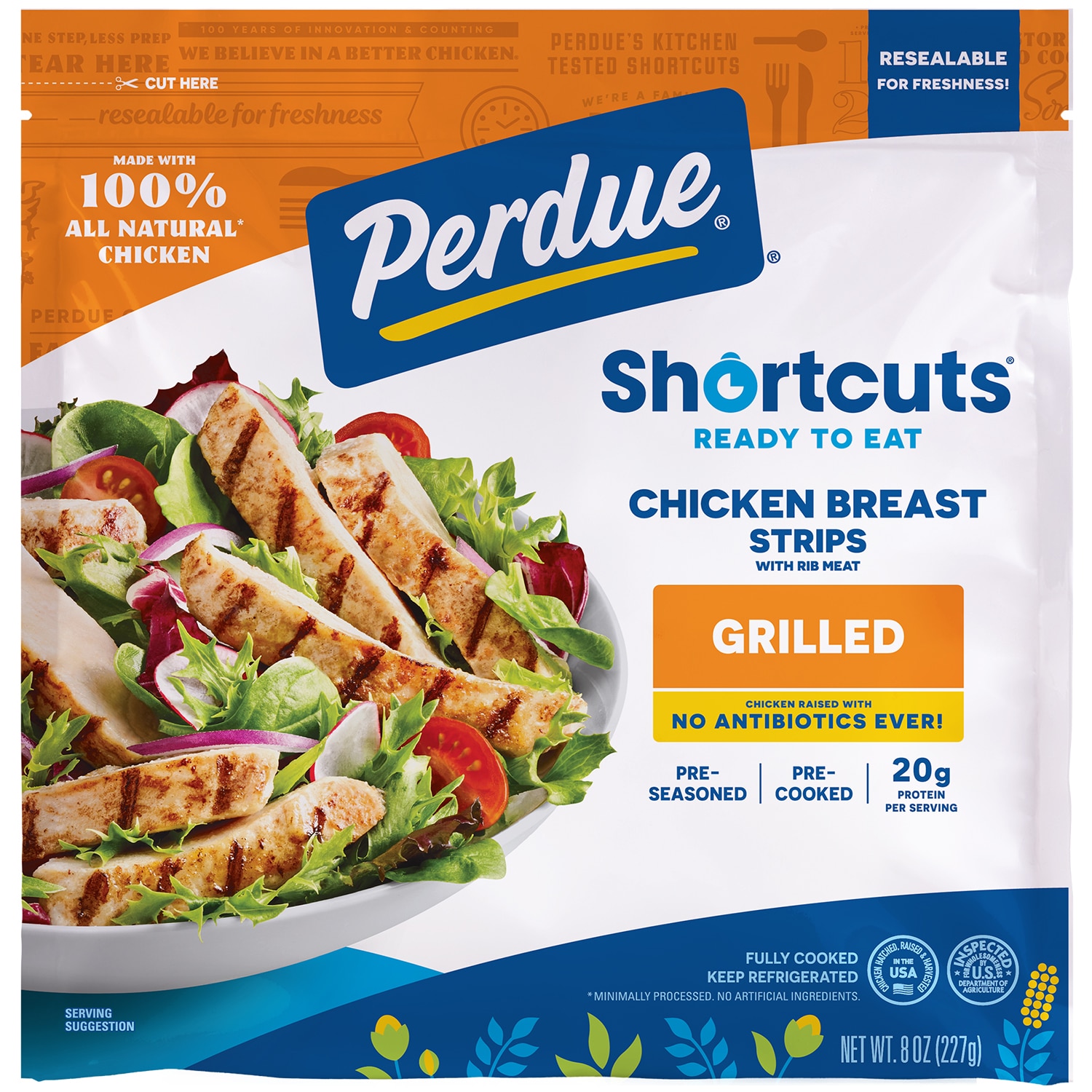 Perdue Shortcuts Ready to Eat Chicken Breast Strips, Grilled