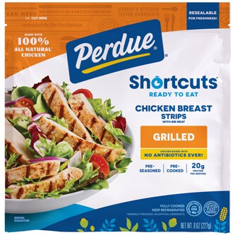 Perdue Shortcuts Ready to Eat Chicken Breast Strips, Grilled