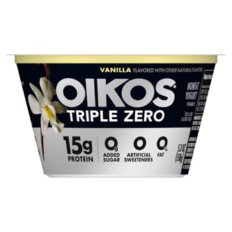 Oikos Triple Zero Greek Nonfat Yogurt, Vanilla