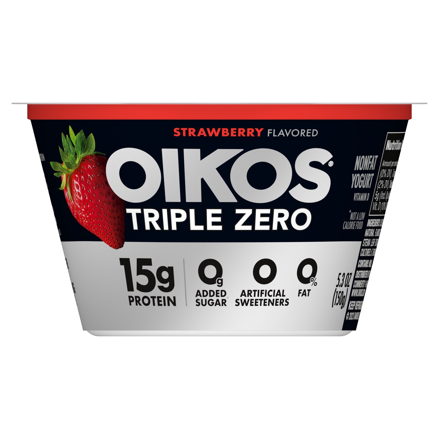 Oikos Triple Zero Greek Nonfat Yogurt, Strawberry