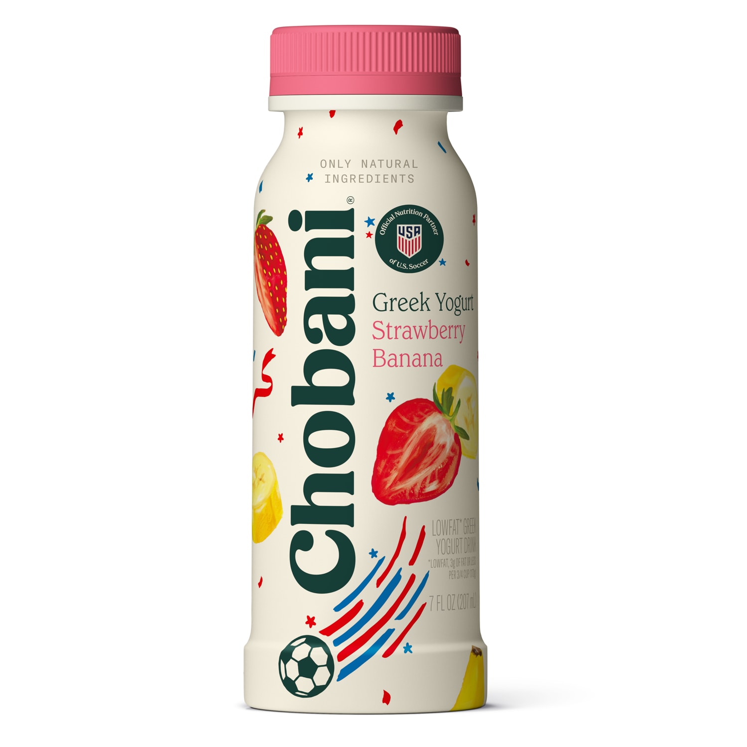 Chobani Low-Fat Greek Yogurt Drink, Strawberry Banana