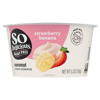 So Delicious Dairy Free Organic Coconut Milk Yogurt Alternative, Strawberry Banana