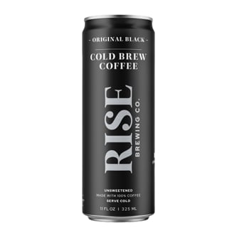 RISE Brewing Co. Nitro Cold Brew Coffee, Original Black, Can