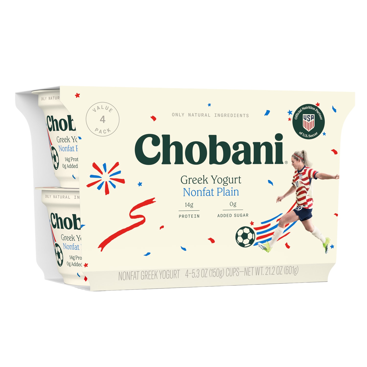 Chobani All Natural Non-Fat Greek Yogurt, Plain
