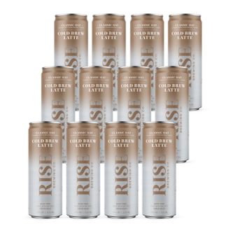 RISE Brewing Co. Nitro Cold Brew Coffee, Oat Milk Latte, Can