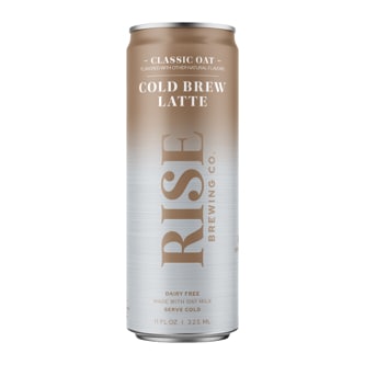 RISE Brewing Co. Nitro Cold Brew Coffee, Oat Milk Latte, Can