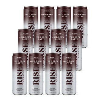 RISE Brewing Co. Nitro Cold Brew Coffee, Oat Milk Mocha, Can