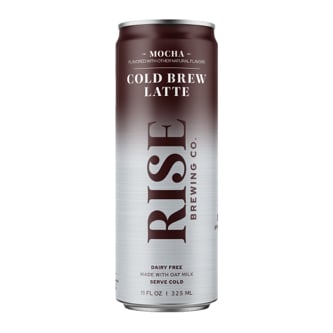 RISE Brewing Co. Nitro Cold Brew Coffee, Oat Milk Mocha, Can