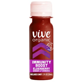 Vive Organic Immunity Boost Shot, Elderberry, Ginger and Turmeric Wellness Shot