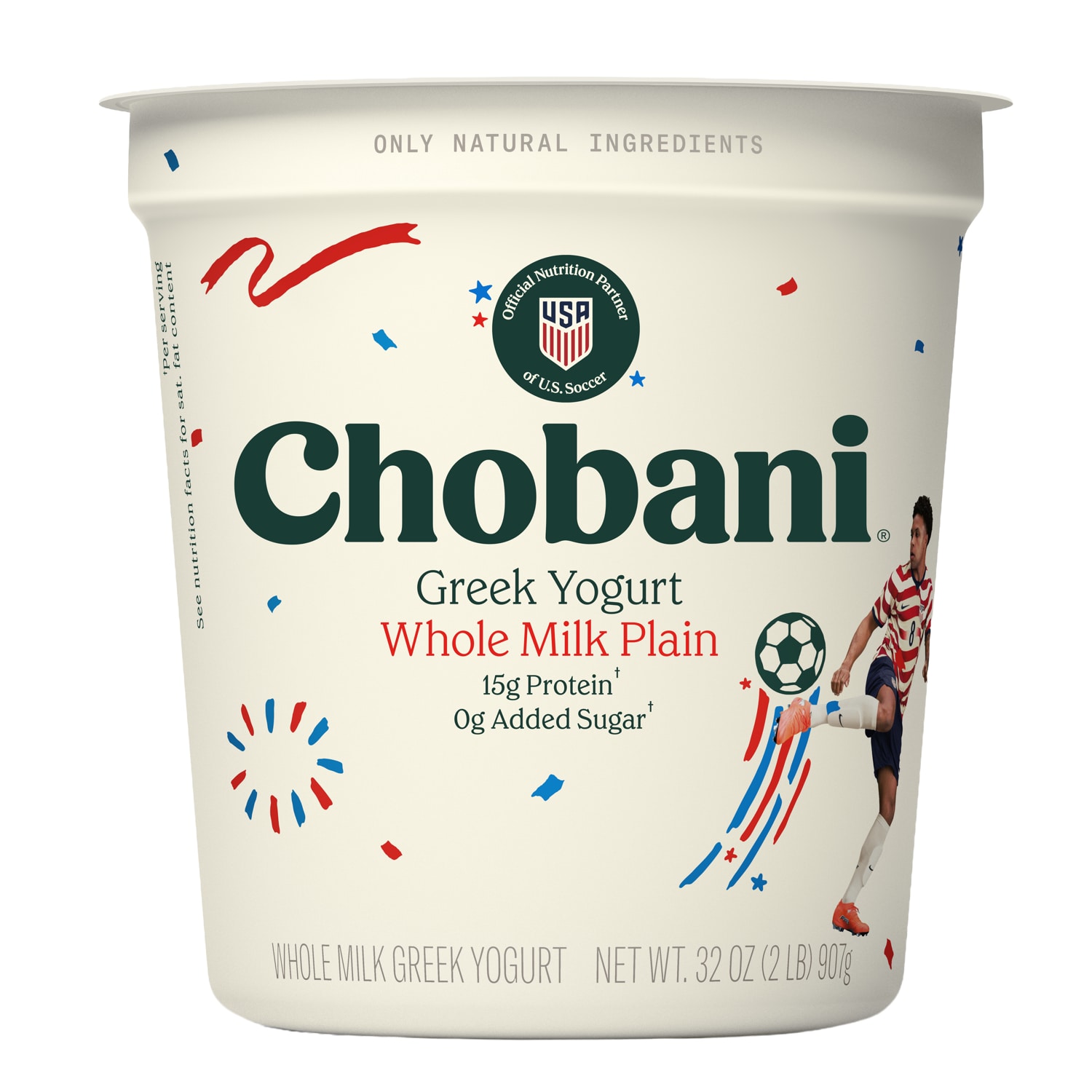 Chobani Whole Milk Greek Yogurt, Plain