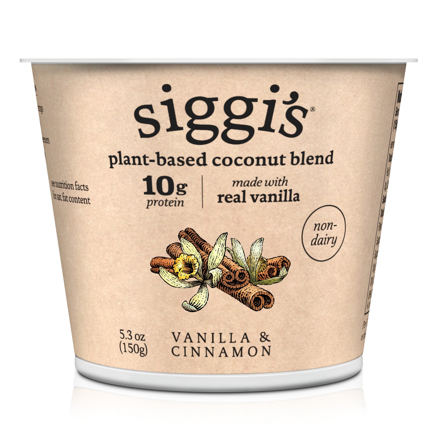Siggi's Plant-Based Coconut Blend Yogurt, Vanilla & Cinnamon