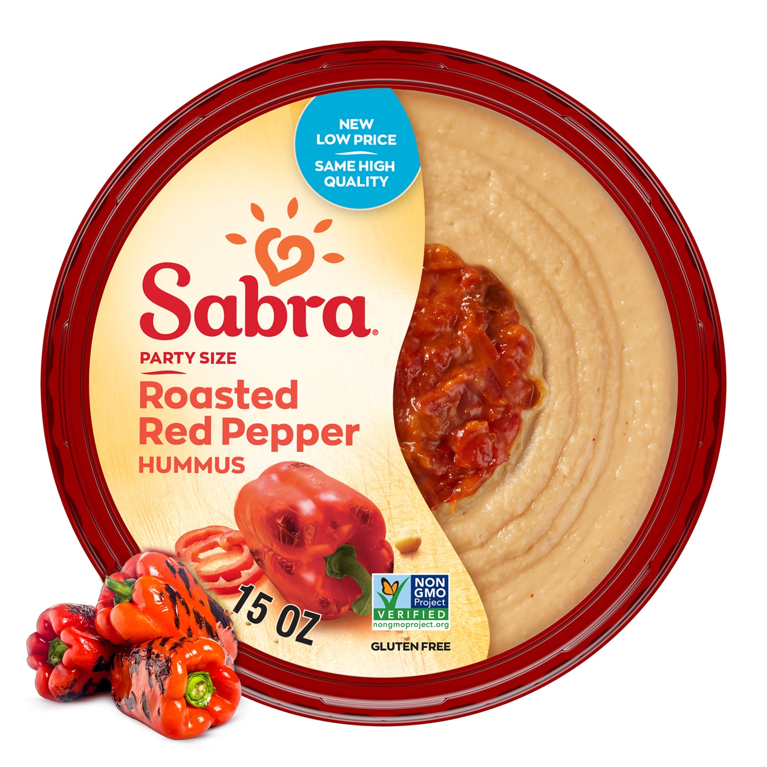 Sabra Hummus, Roasted Red Pepper, Family Size