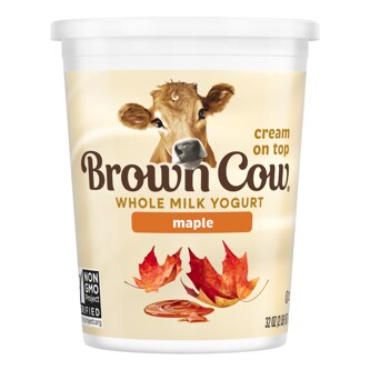 Brown Cow Smooth and Creamy Cream Top Yogurt, Maple