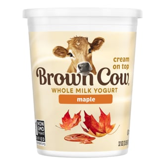 Brown Cow Smooth and Creamy Cream Top Yogurt, Maple