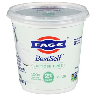 Fage BestSelf Lactose Free 2% Greek Yogurt, Plain