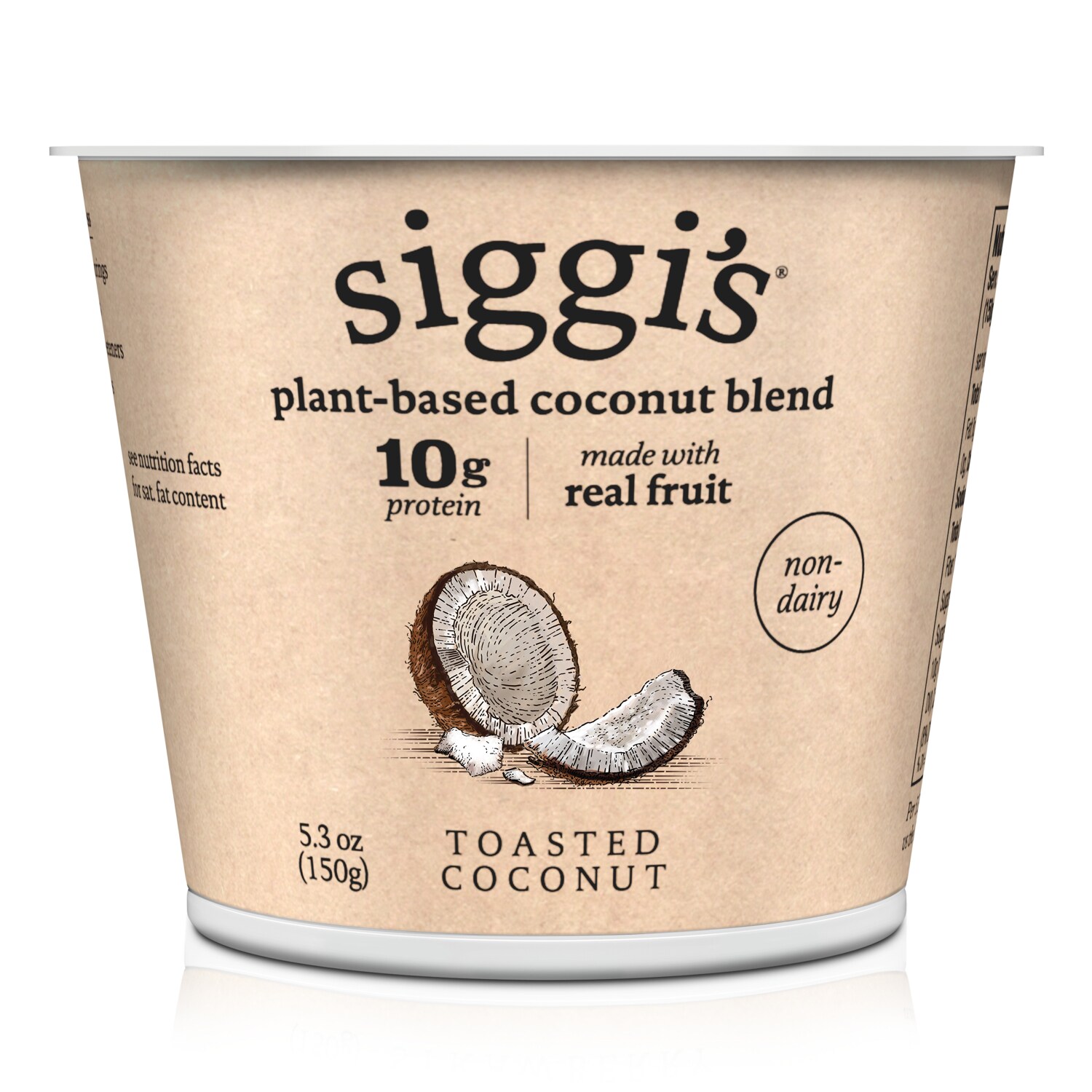 Siggi's Plant-Based Coconut Blend Yogurt, Toasted Coconut