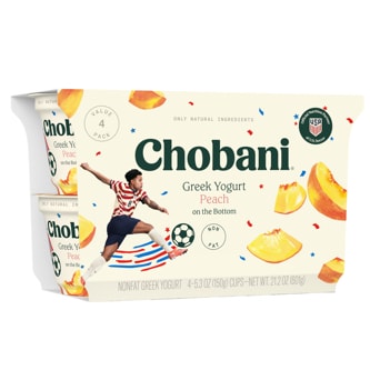 Chobani Non-Fat Greek Yogurt, Peach on the Bottom