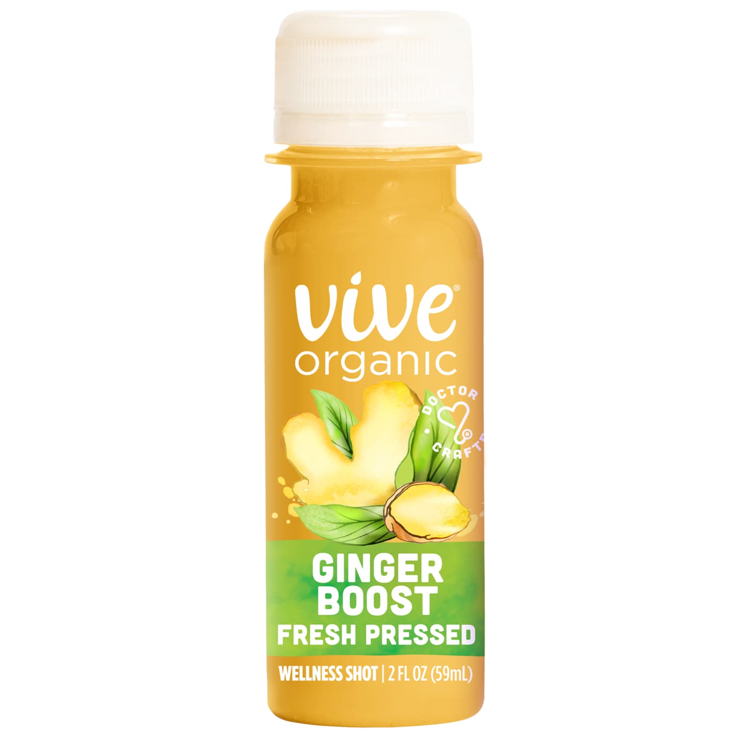 Vive Organic Ginger Boost Wellness Shot, Fresh Pressed Ginger Shot